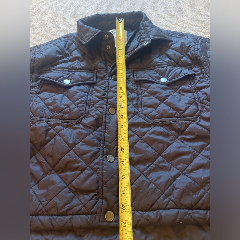 Dylan Los Angeles Quilted Black Cropped Jacket Womens Sz S - Picture 3 of 10